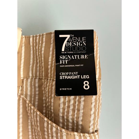 New York & Company Signature Fit Straight Leg Crop Pants Size 8 - Picture 3 of 7